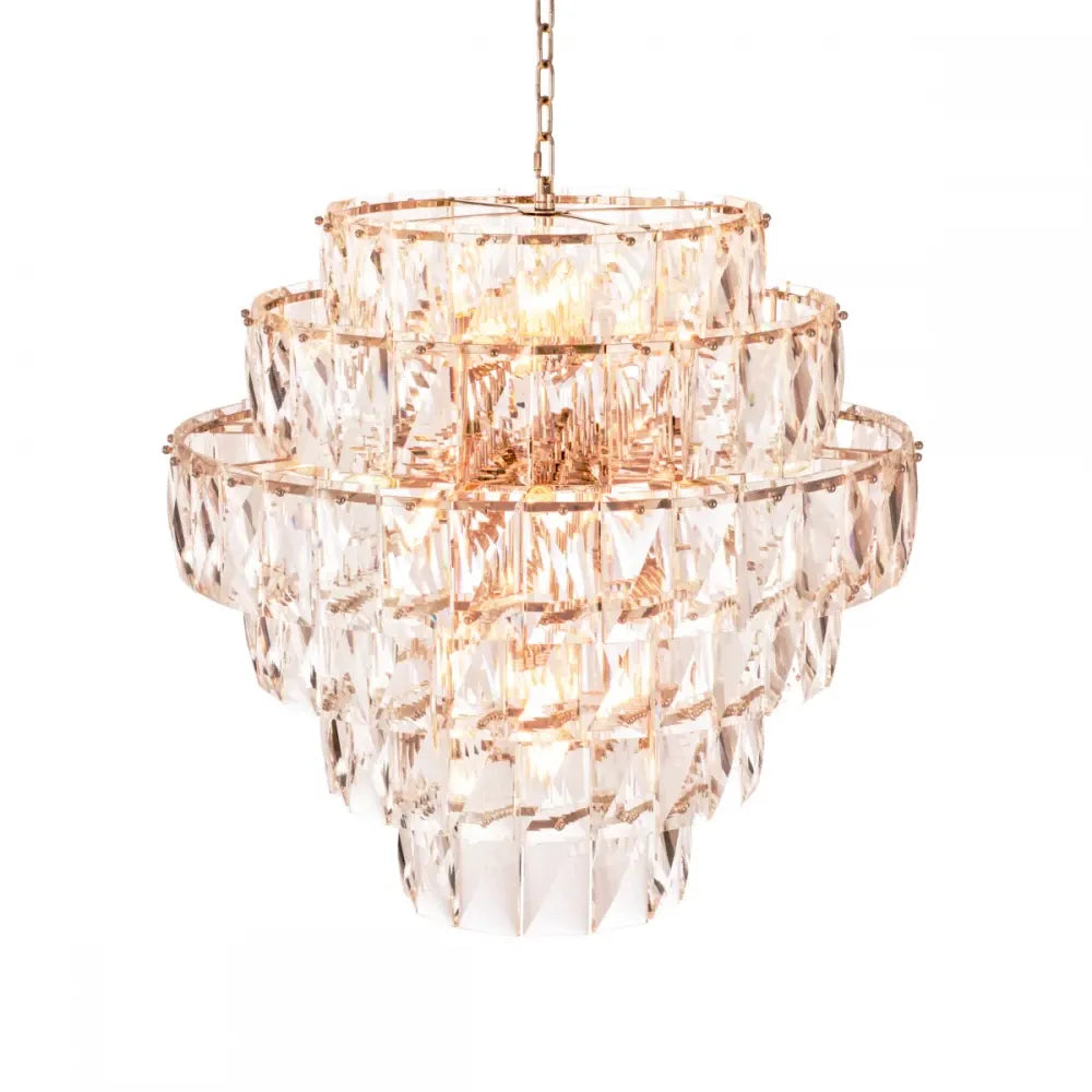 Candelabru din Metal Argintiu si Cristal Transparent H80xD80cm Amazone L Eichholtz