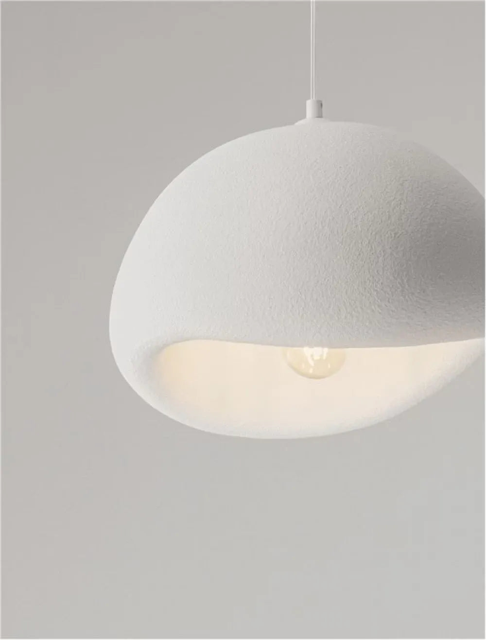 Pendul din Poliuretan si rasina Alb H250xL40cm IP20 E27 12W Lefko