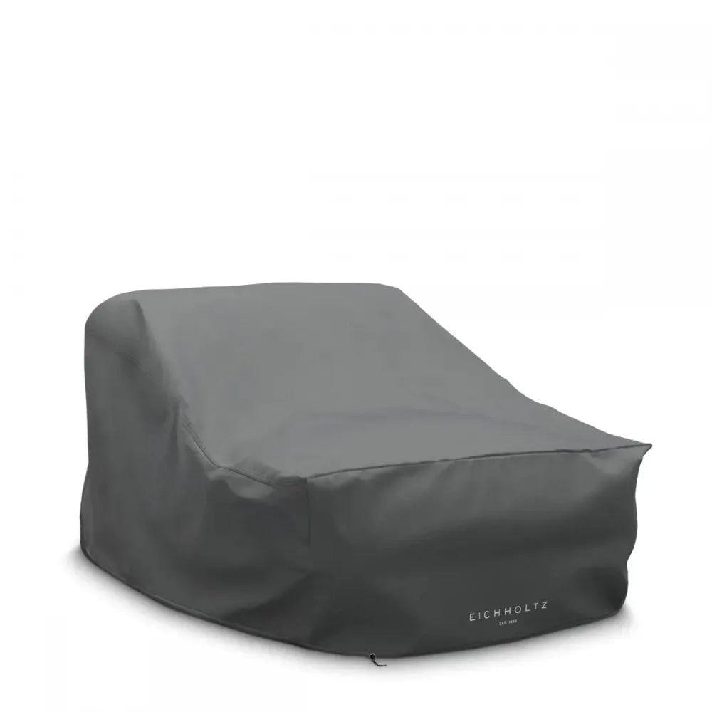 Fotoliu de exterior din Metal Negru si Stofa Gri H71xL85.5xA105cm Relax Eichholtz
