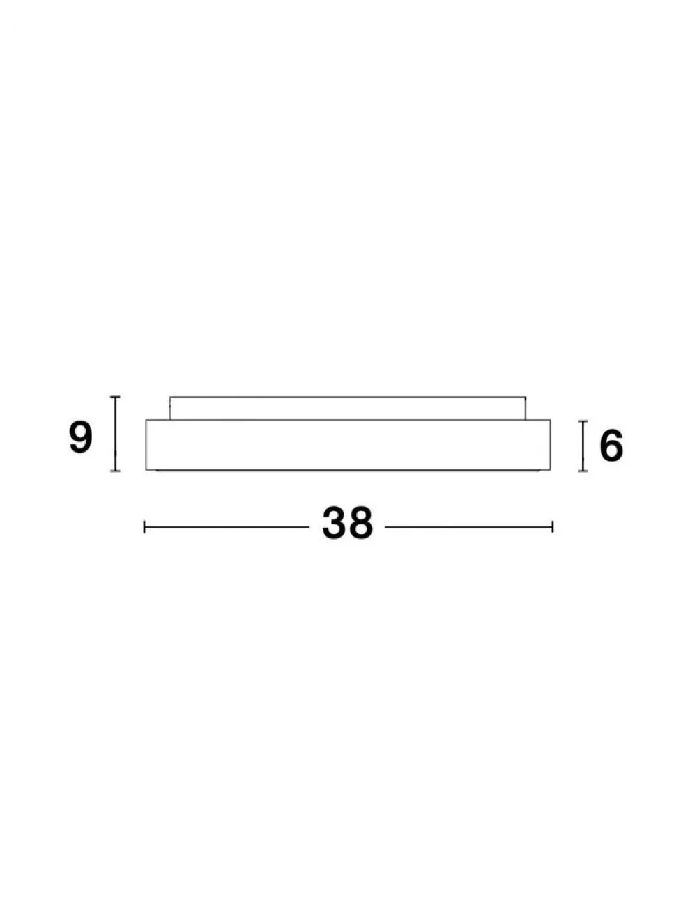 Plafoniera structura din Aluminiu Argintiu si abajur din Acrilic Alb H9xL38cm IP20 30W 1845lm 3000k RANDO THIN
