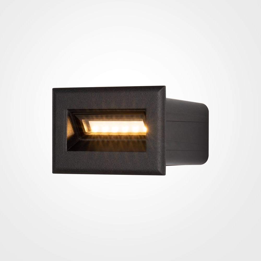 Spot incastrat pentru iluminat scari din Metal Negru 3W 250lm 3000k L8xH5cm Bosca