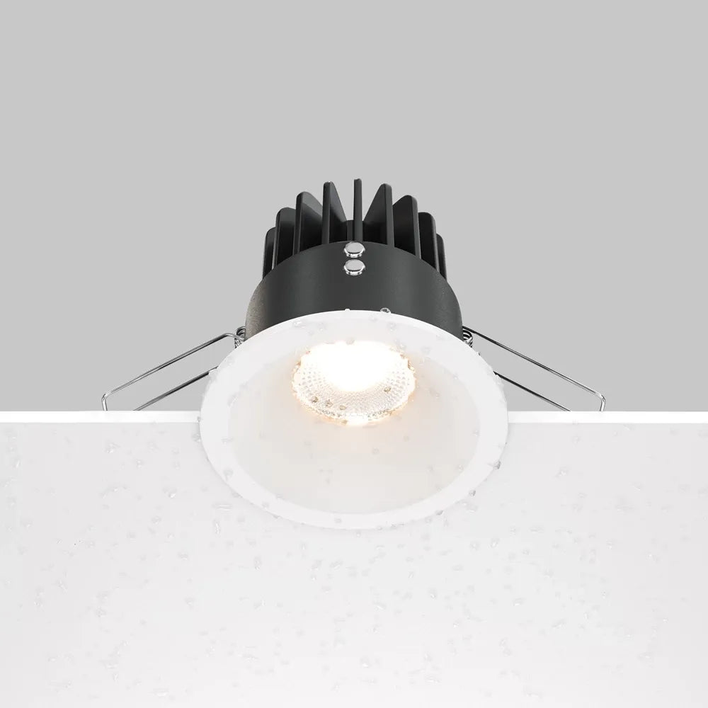 Spot incastrat rotund dimabil din Aluminiu Alb H8.5xD8.5cm IP 65 12W 910lm 3000k Zoom