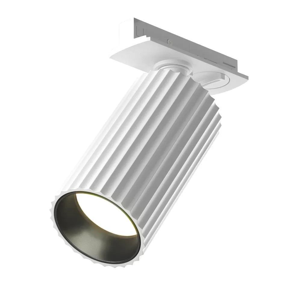 Spot pentru sina Unity din Aluminiu Alb H13.2xL10cm Calipso