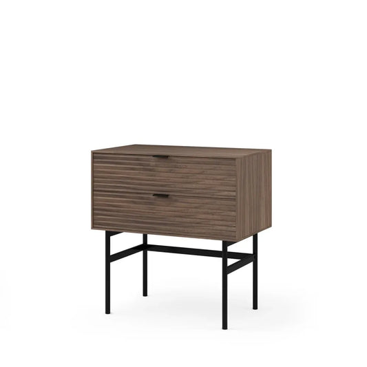 Noptiera cu sertare Tulsa de culoare nuc L60xH63cm