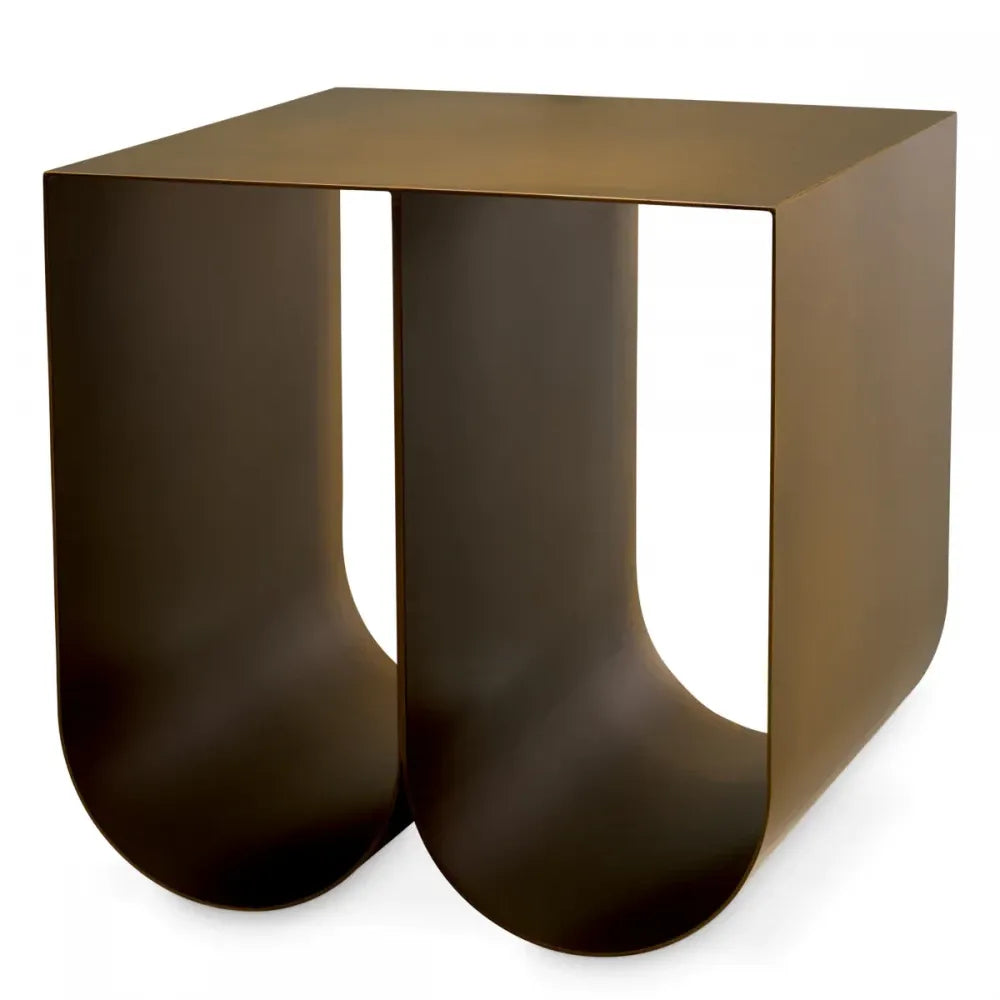 Masuta laterala Patrata din Metal Alama L50xl50cm Rafaello Eichholtz