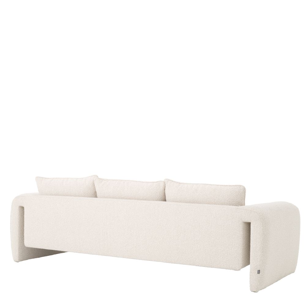Canapea fixa Tondo Eichholtz tapitata cu Stofa Boucle Crem L230cm