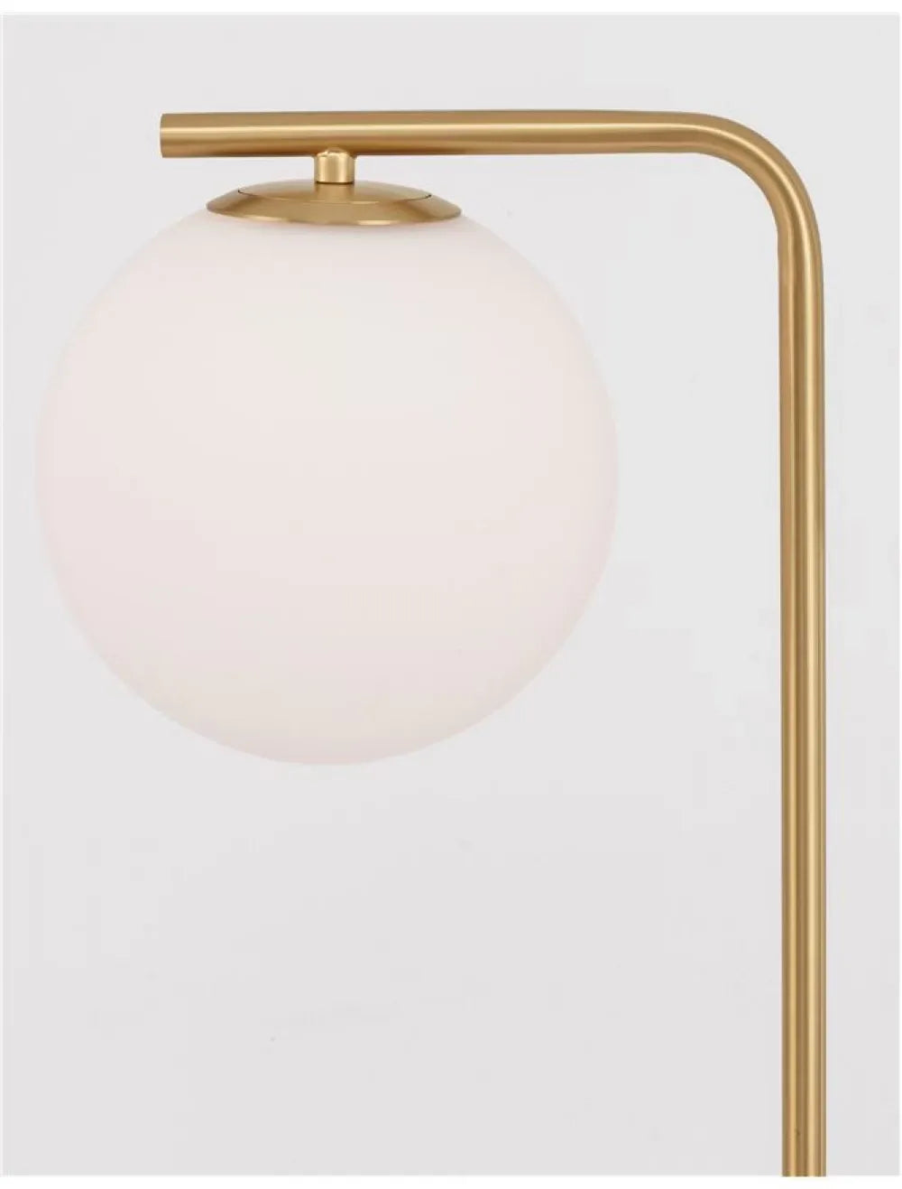 Lampa de podea structura din Metal Negru/Auriu si abajur din Sticla Alb H140xL31cm IP20 ALVAREZ