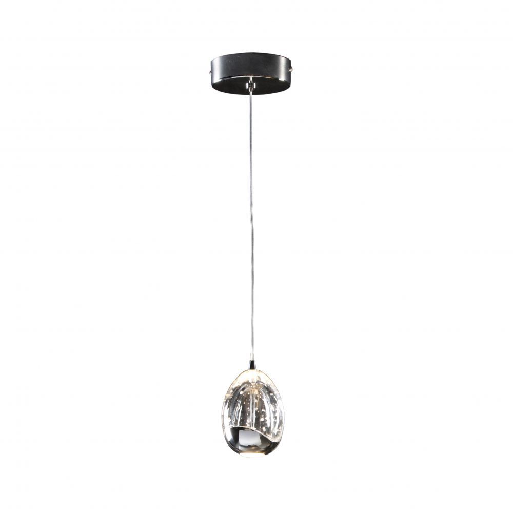 Pendul cu inaltime reglabila din Sticla Transparent cu LED D12xH170cm Rocio