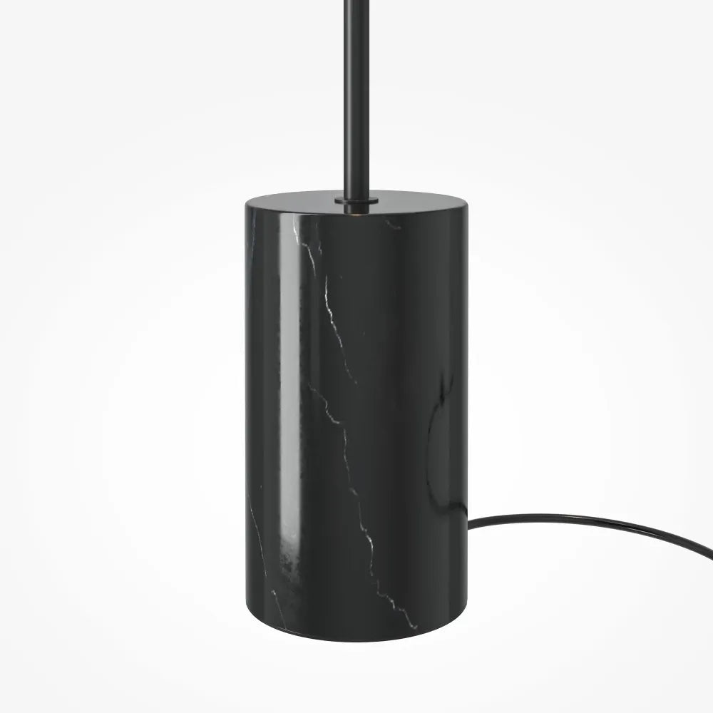 Lampa podea din Metal Negru si Sticla Alb H145xD22cm Kyoto