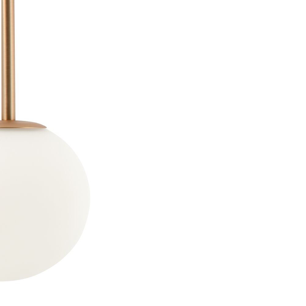 Pendul din Metal si Sticla Auriu/Alb D15xH180cm Basic form