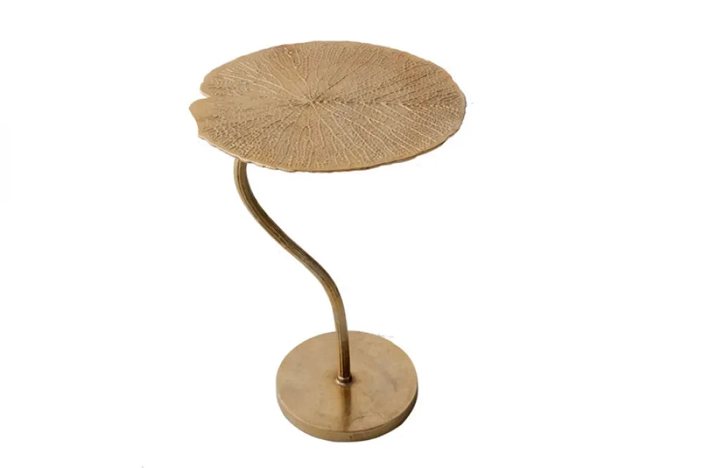 Masuta laterala din Metal Auriu L40xH59cm Leaf