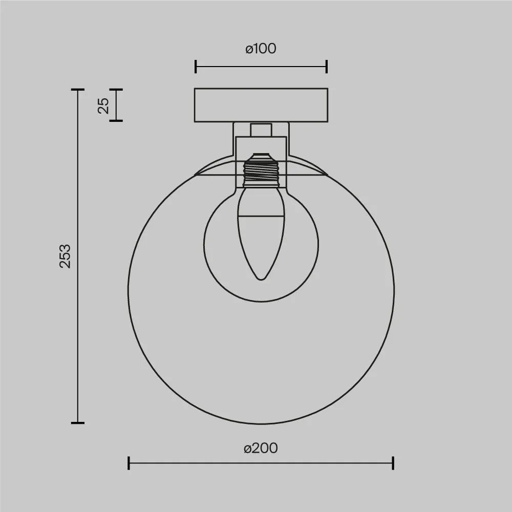Aplica perete din Metal Auriu si Sticla Transparent H20xD20cm Basic form