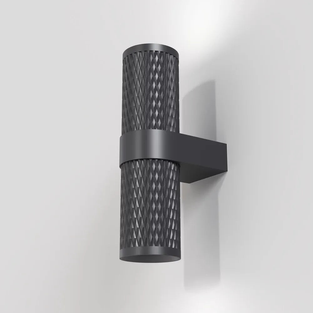Aplica de perete din Aluminiu Negru H22xL11cm IP 20 GU10 7W Focus Design