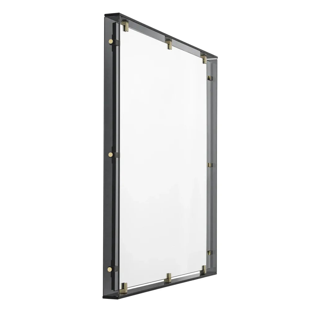 Oglinda cu rama din Sticla/MDF Fumuriu L101.5xH101.5cm Verona M Eichholtz