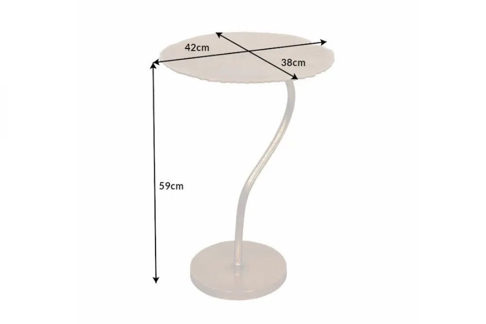 Masuta laterala din Metal Auriu L40xH59cm Leaf