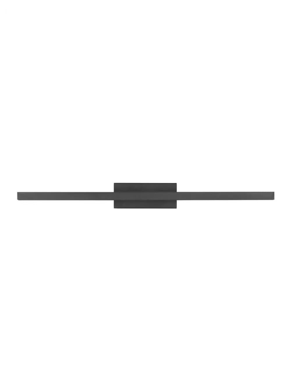 Aplica de perete structura din Aluminiu Negru si abajur din Acrilic Alb H7.5xL63cm IP44 18W 1513lm 3000k FLAT