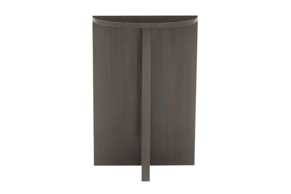 Masuta laterala din MDF/Metal Maro si Travertin Maro D40xH60cm Russo Richmond interiors