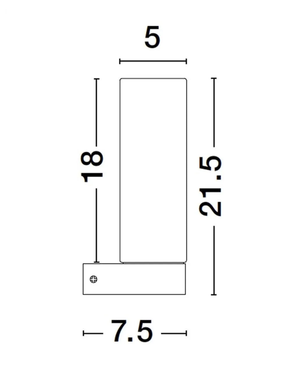Aplica de perete structura din Aluminiu Negru si abajur din Sticla Alb H21.5xL5cm IP44 CORB