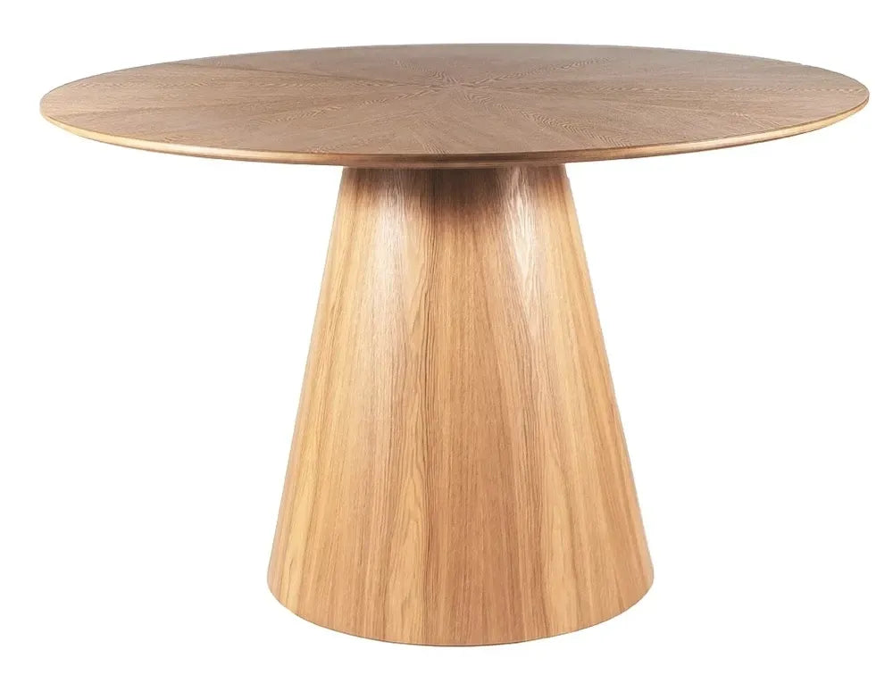 Masa rotunda din MDF+Furnir de stejar Maro D120xH75cm Angel
