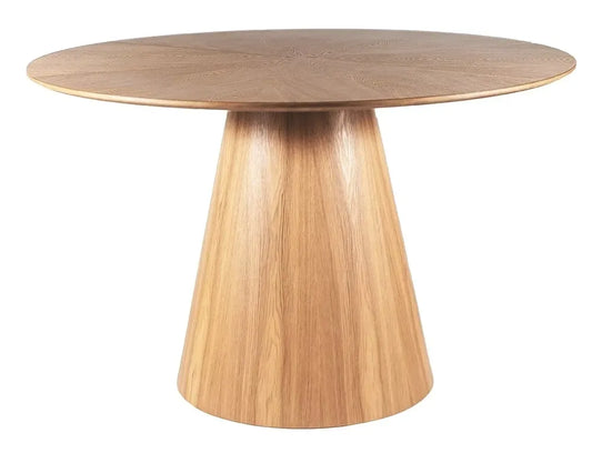 Masa rotunda din MDF+Furnir de stejar Maro D120xH75cm Angel