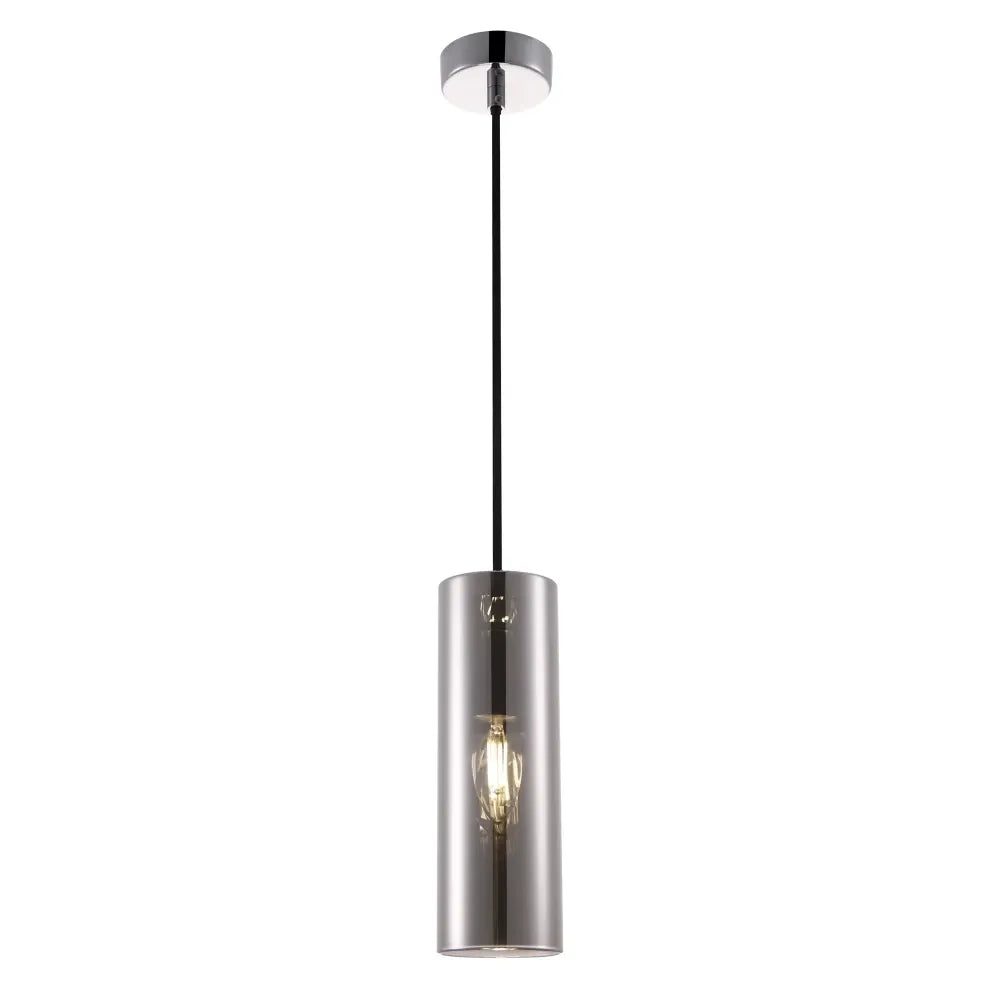 Pendul cu inaltime reglabila din Sticla Argintiu D8xH178cm Gioia