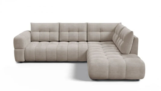 Coltar in forma de L tapitat cu material pet friendly Alias bej L291 x 219cm