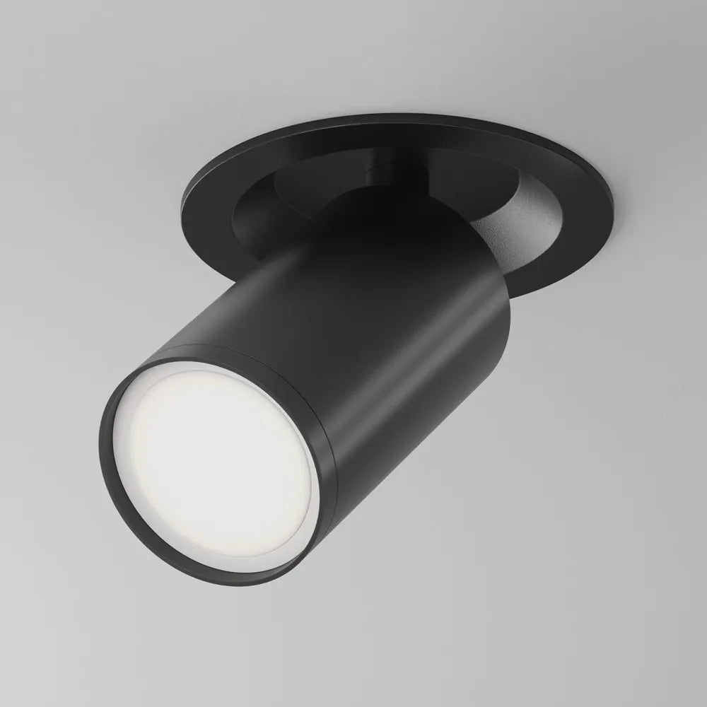 Spot incastrat din Aluminiu Negru H12xD5cm IP 20 GU10 10W FOCUS S