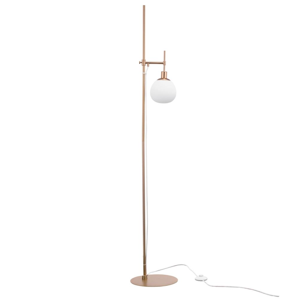 Lampa de podea din Sticla Alb D25xH155cm Erich