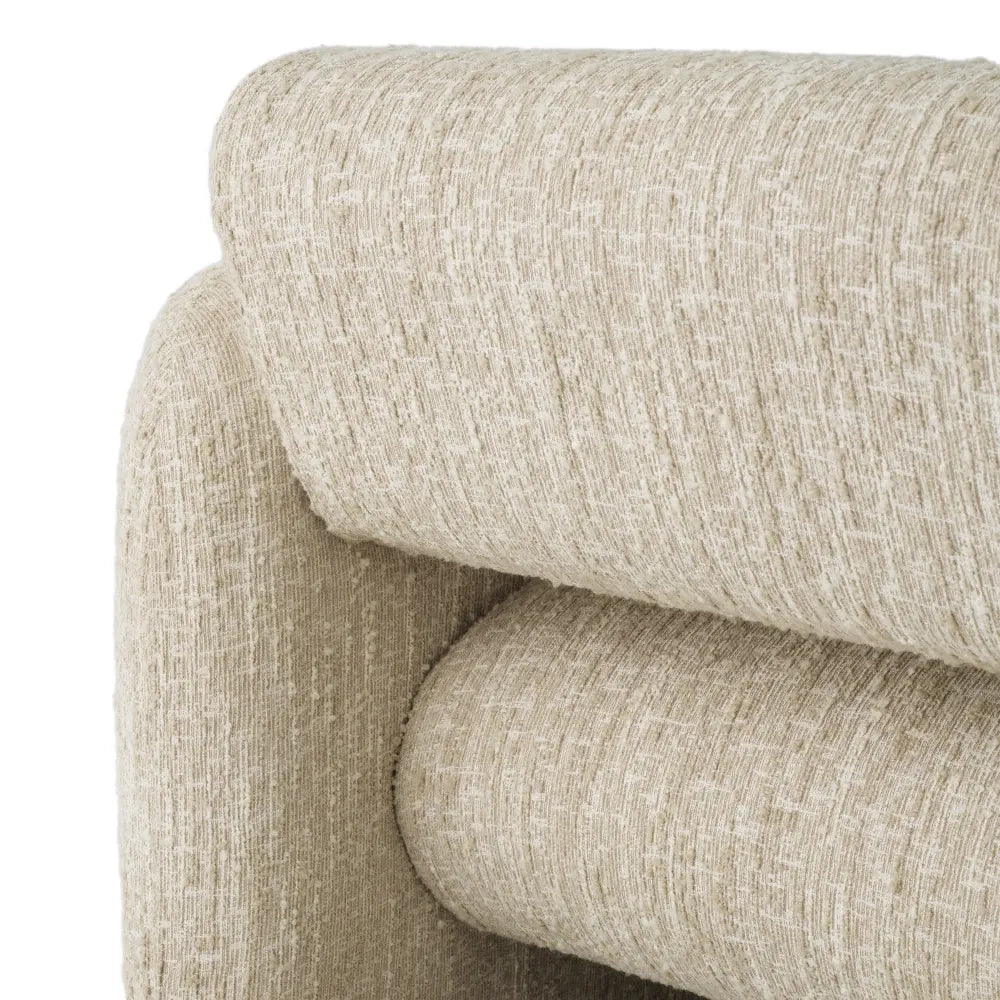 Fotoliu tapitat cu Stofa boucle Crem L100xA96xH80cm Vesper Eichholtz
