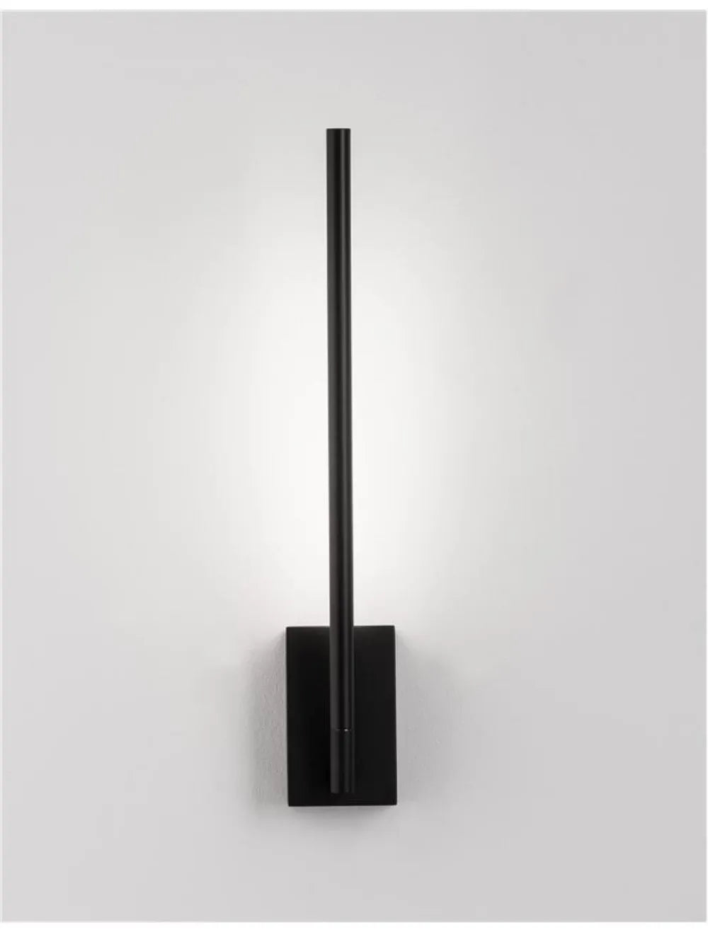 Aplica de perete structura din Metal Negru si abajur din Acrilic Alb H37xL6cm IP20 6W 426lm 3000k RACCIO