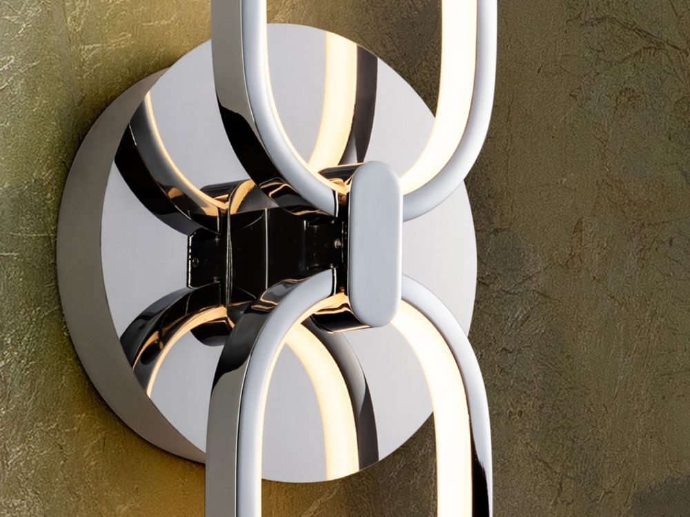 Aplica de perete reglabila din Metal Argintiu cu LED L50x8xH13cm Colette