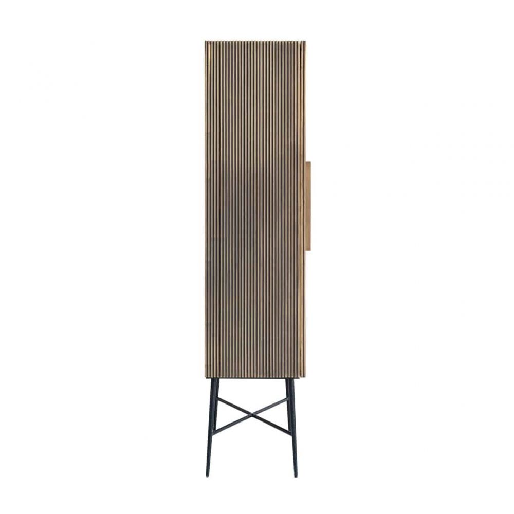 Dulap din MDF si Metal Maro/negru L75xH182cm Ironville Richmond Interiors