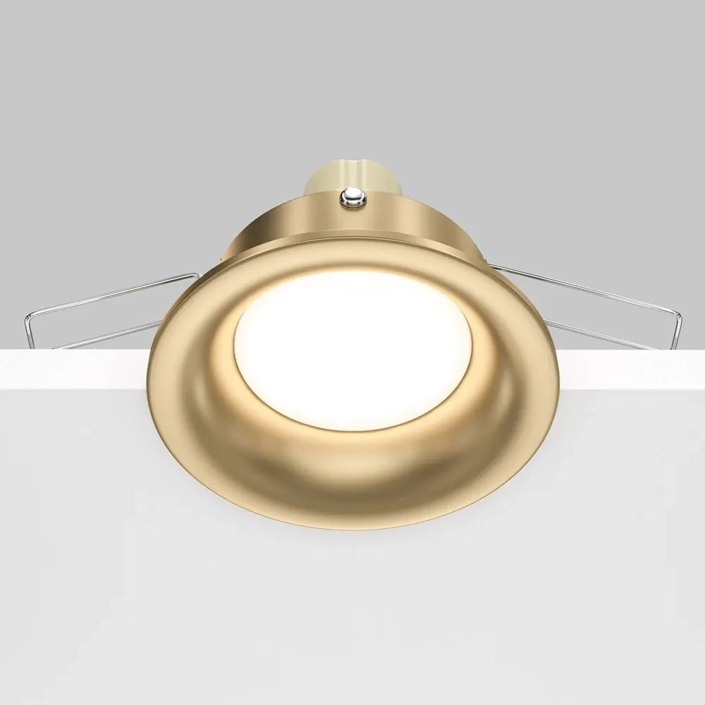 Spot incastrat rotund din Aluminiu Auriu mat H3xD8.5cm IP 20 GU10 50W Slim