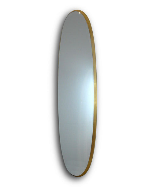 Oglinda Ovala cu rama din MDF Auriu Aries H136xL36cm