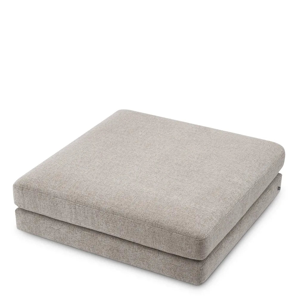 Puf tapitat cu Stofa Grej L122xA122xH40cm Lounge Club Eichholtz