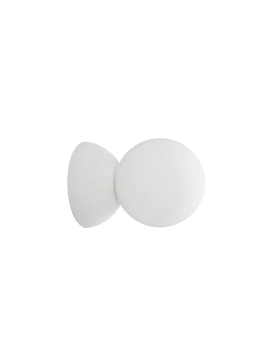 Aplica de perete structura din Gips Alb si abajur din Sticla Alb H10xL10cm IP20 ZERO