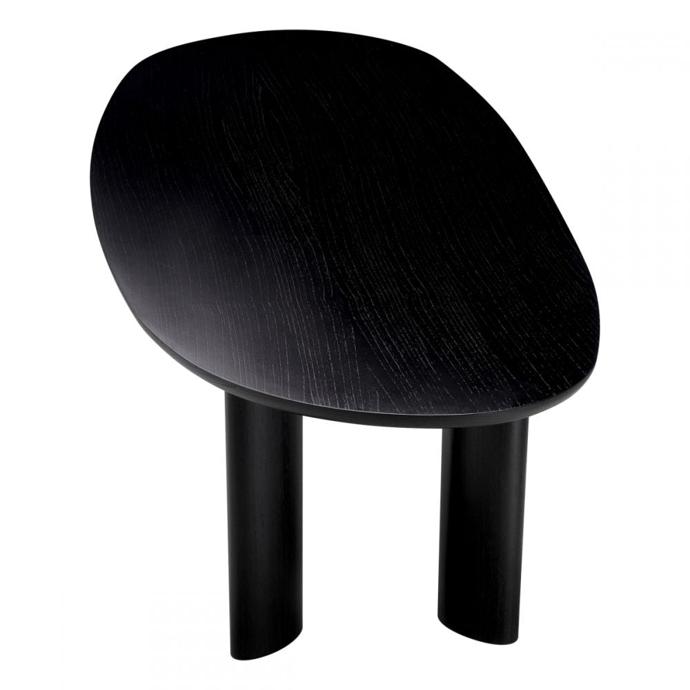 Masa Oval Lindner Eichholtz din Furnir de stejar Negru de 6-8 persoane L259.5xH77cm