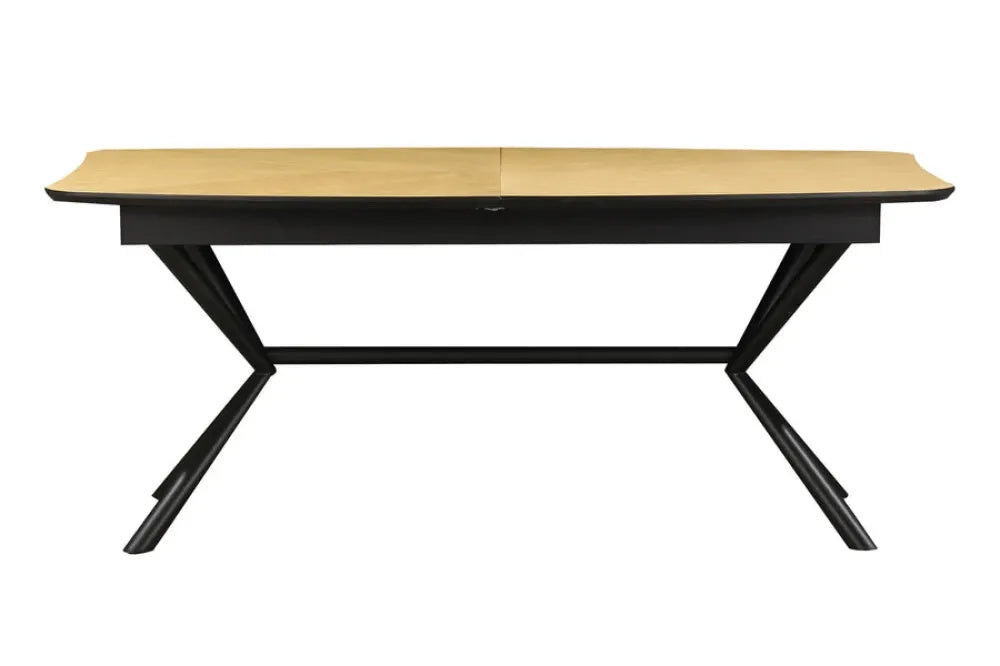Masa extensibila din MDF Maro si Metal Negru L180-270xH76cm GRANDEZZA