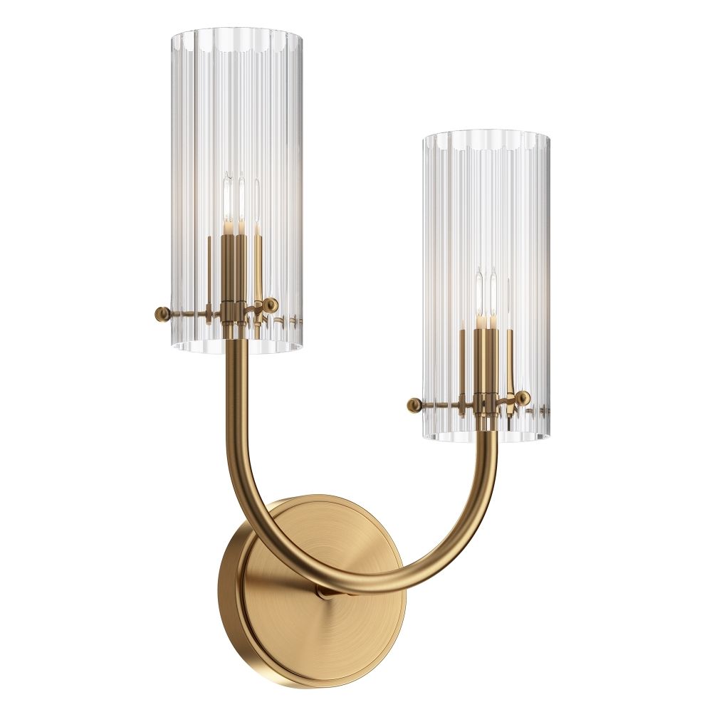 Aplica de perete Metal si Sticla Alama/Transparent L12xH38cm Arco