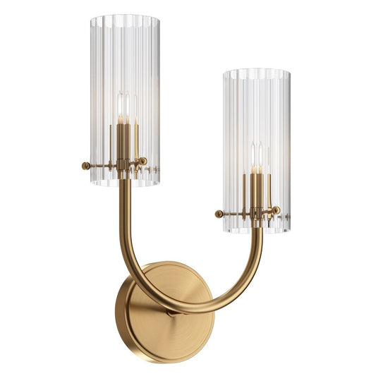 Aplica de perete Metal si Sticla Alama/Transparent L12xH38cm Arco