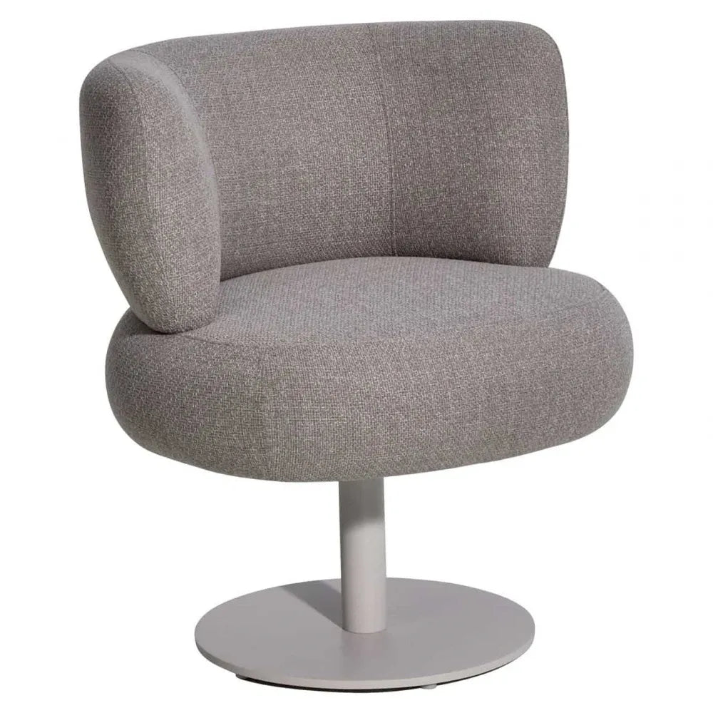 Scaun de exterior din Stofa Grej si Metal Alb L68xH78cm Mason Richmond interiors