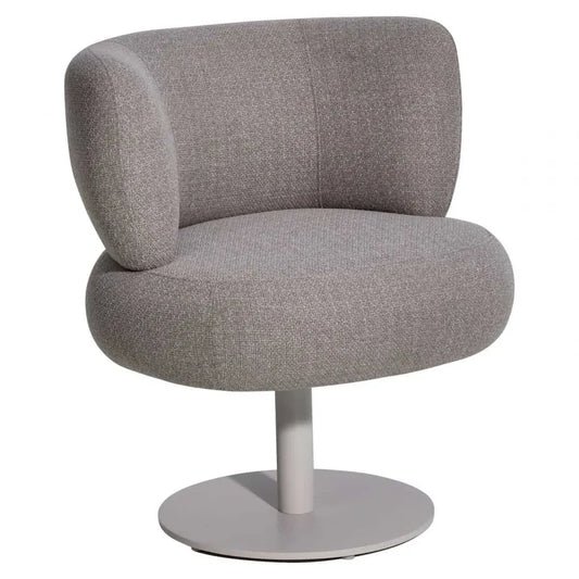 Scaun de exterior din Stofa Grej si Metal Alb L68xH78cm Mason Richmond interiors