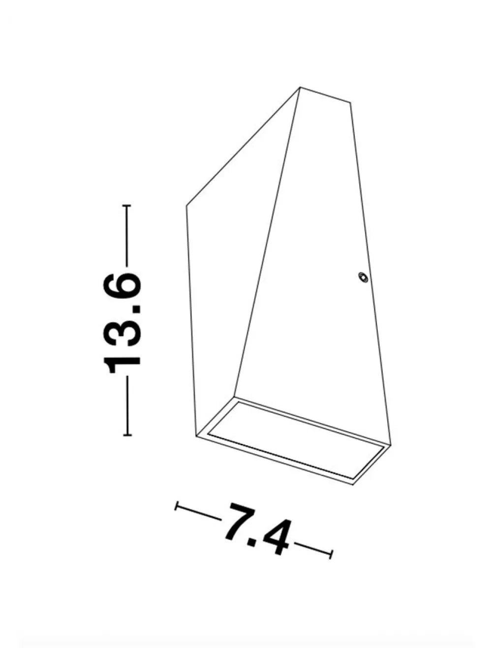 Aplica de perete structura din Aluminiu Alb si abajur din Sticla Transparent H13.6xL7.4cm IP54 6W 397lm 3000k MILEY