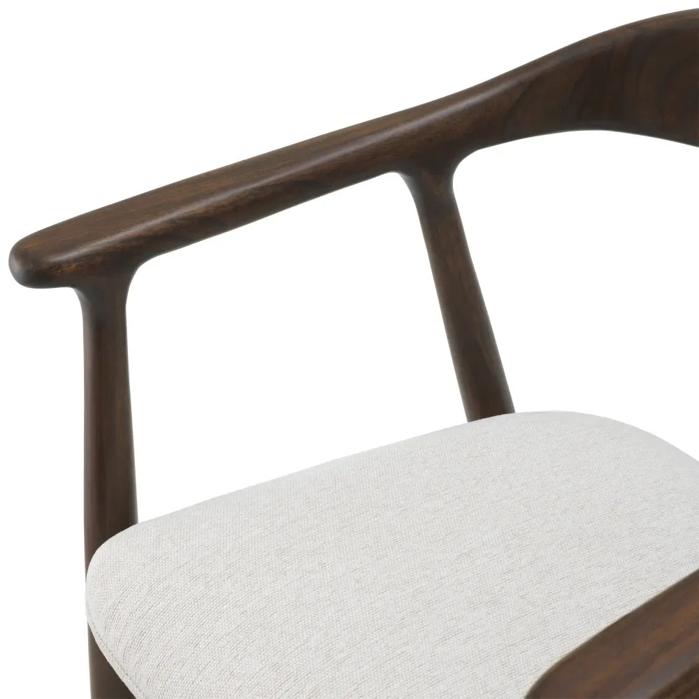 Scaun tapitat cu Stofa Crem L53xA55xH78cm Beale Eichholtz
