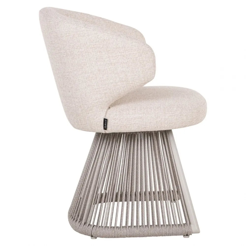 Scaun de exterior din Stofa Bej si Metal Bej L58xH81.5cm Nuba Richmond interiors