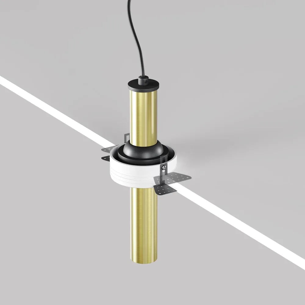 Spot incastrat din Aluminiu Negru/Alama H21.6xD3cm 7W 460lm 3000k Focus T