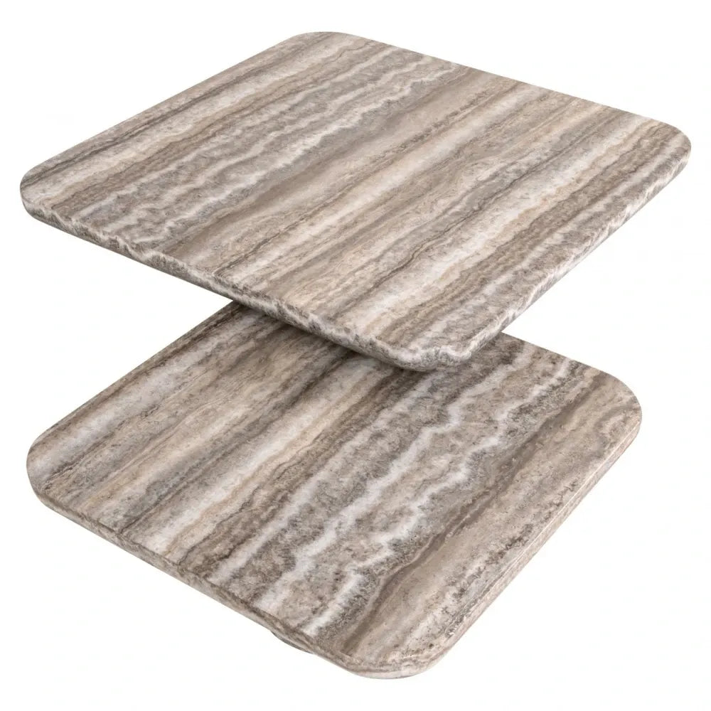 Set 2 masute de cafea din Travertin artificial Gri L140xH36cm Dulce Richmond interiors