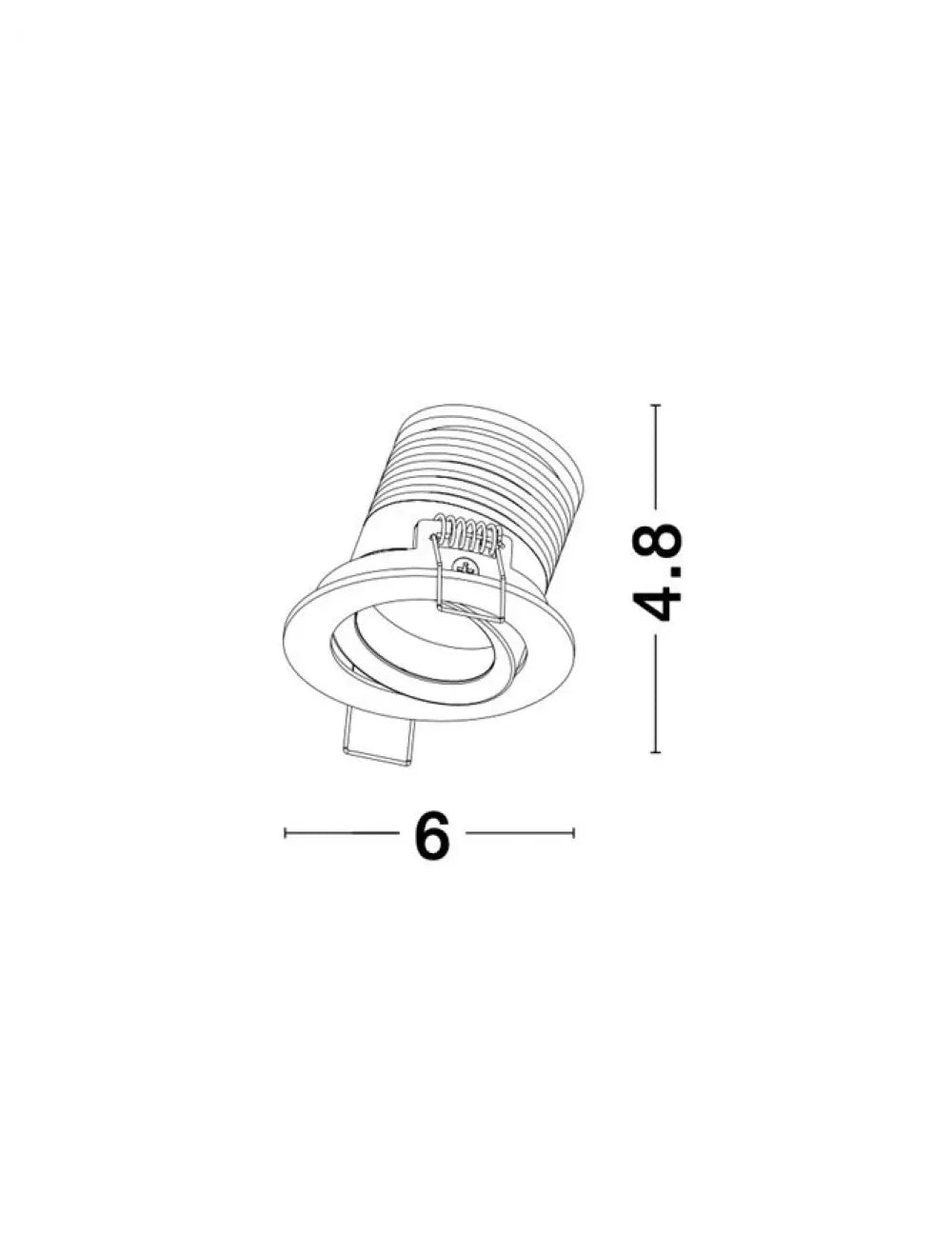 Spot incastrat din Aluminiu Alb H4.8xL6cm IP20 2W 148lm 3000k TIF