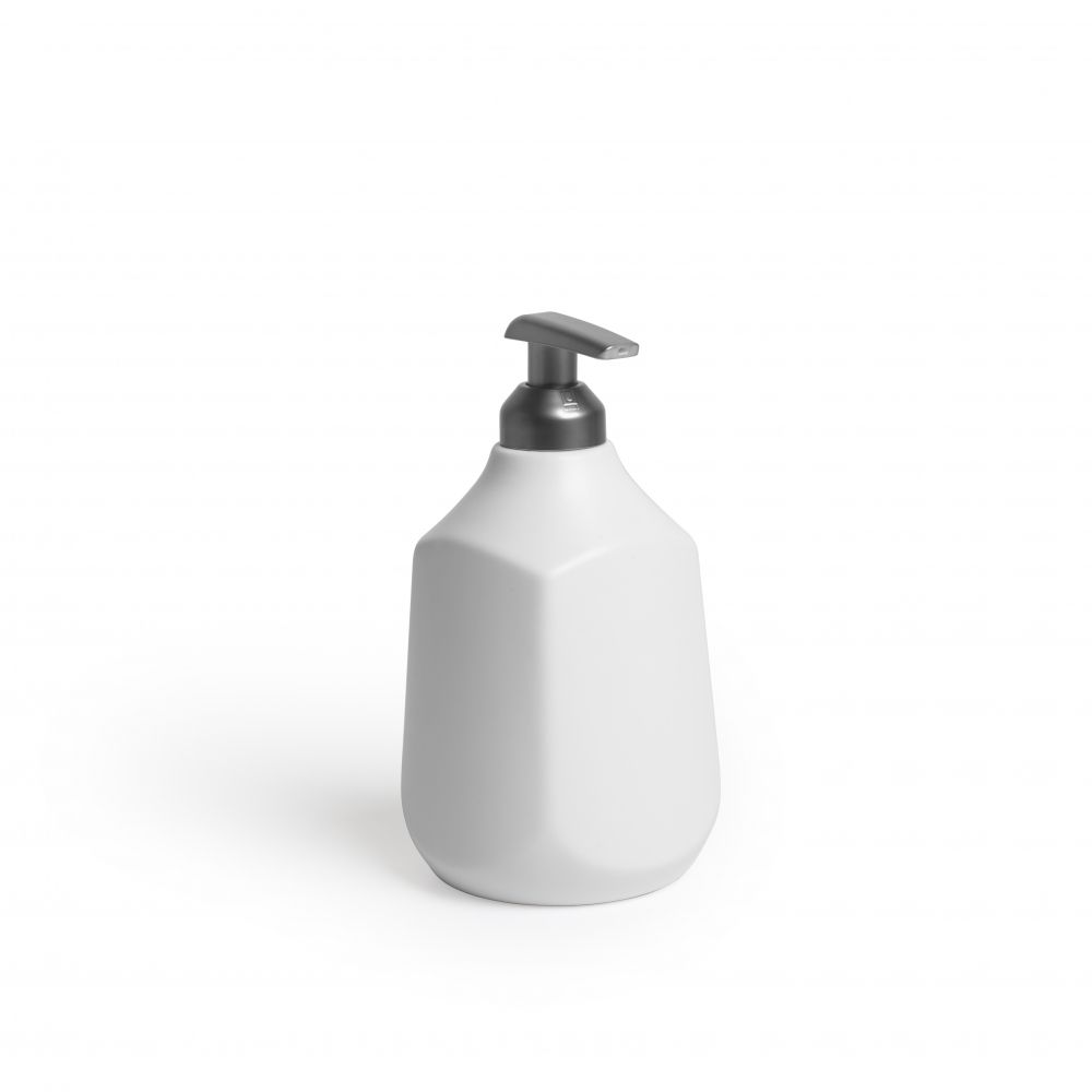 Dozator de sapun din Ceramica Alb Corsa D9xH17cm