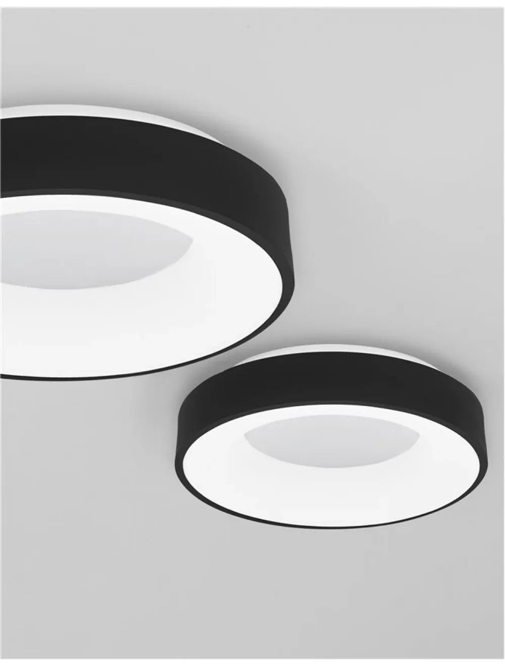 Plafoniera din Aluminiu Negru H9xL38cm IP20 30W 1845lm 3000k RANDO THIN